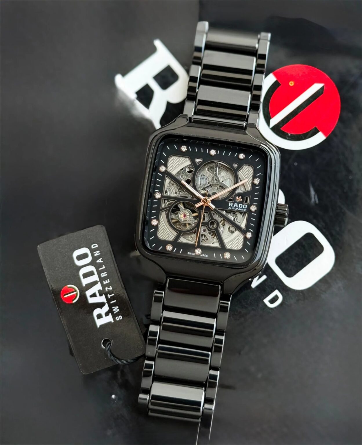 RADO AUTOMATIC OPEN HEART BLACK CERAMIC