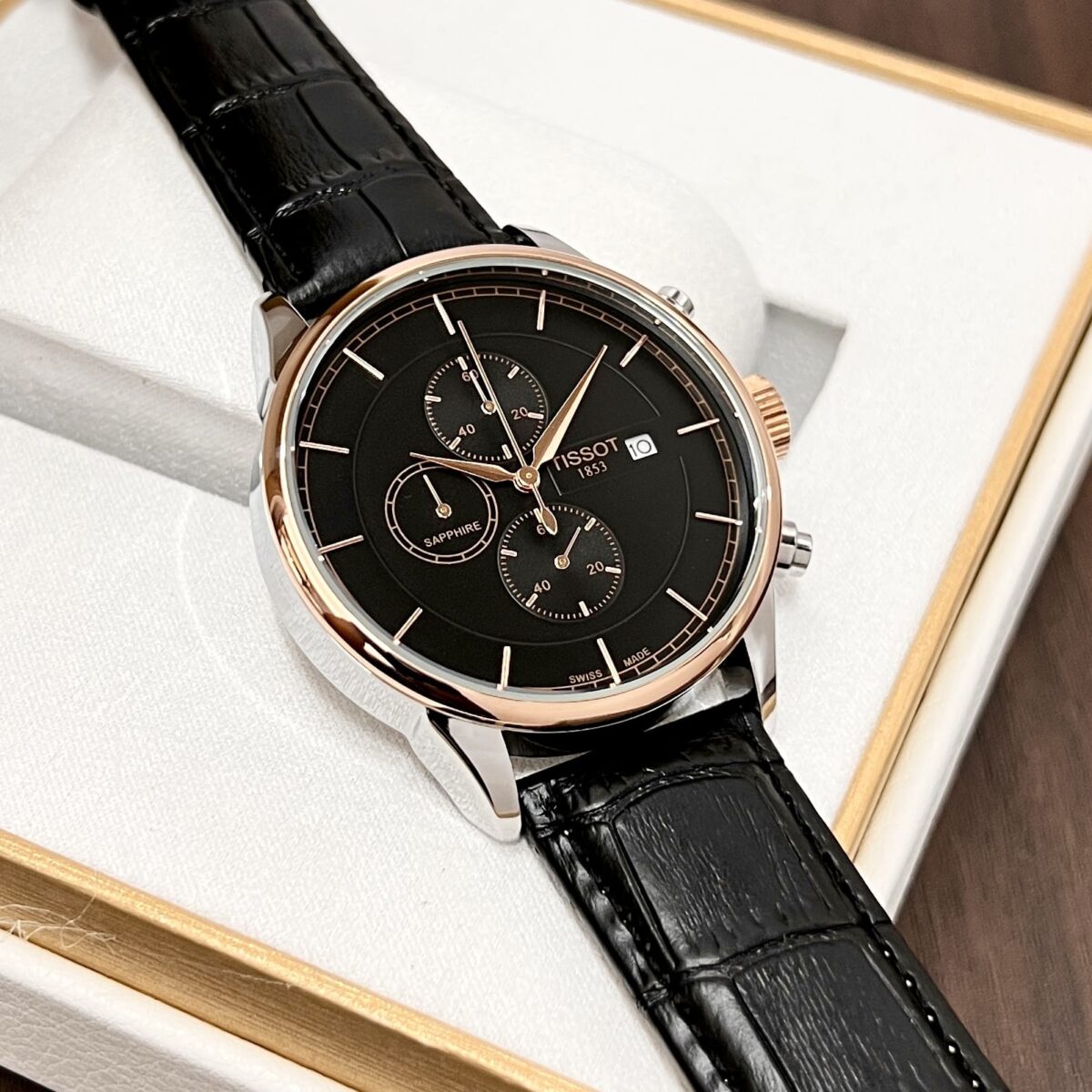 Tissot 1853 black belt flat