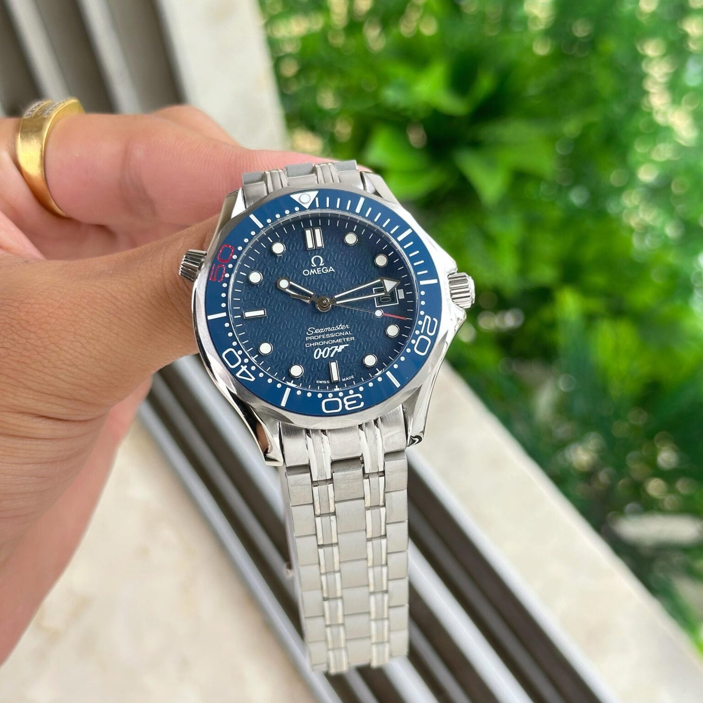 _OMEGA SEAMASTER DIVER full silver blue dial