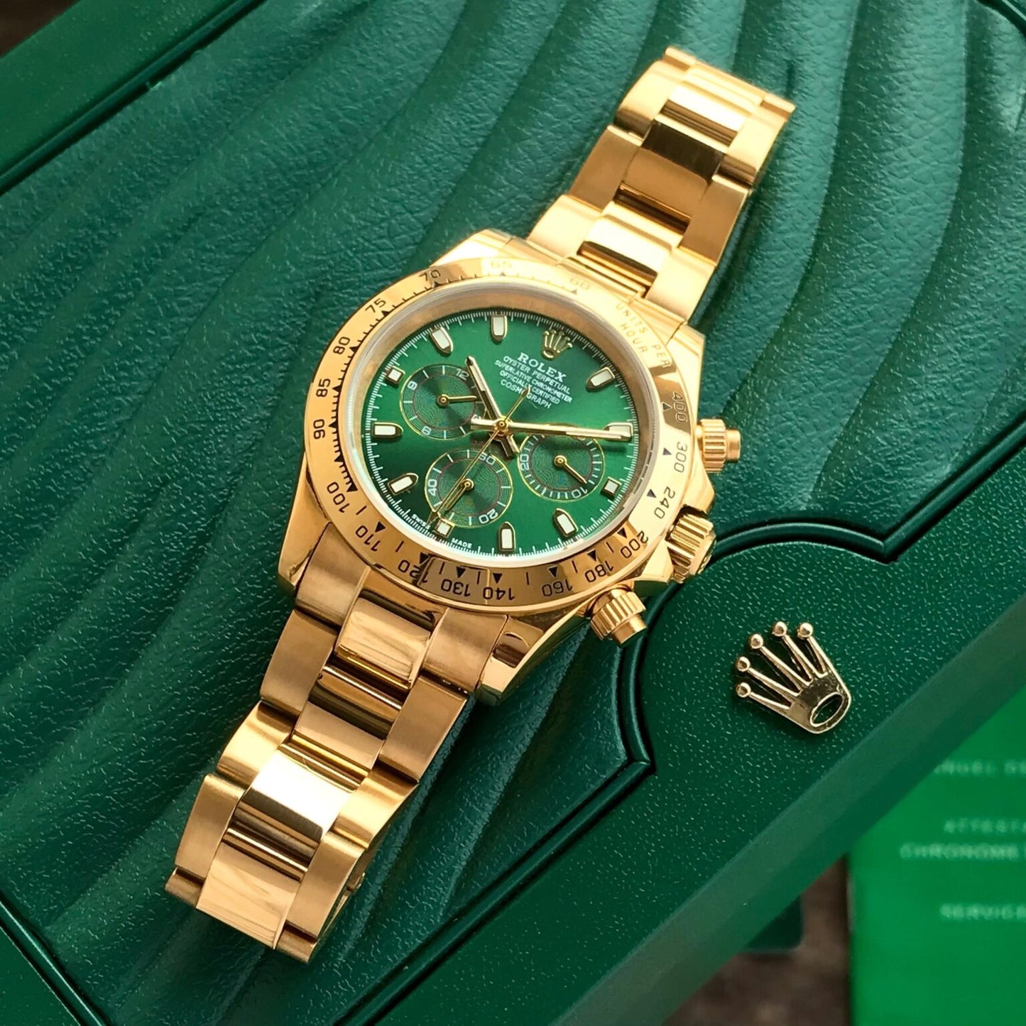 Rolex Cosmograph Daytona full gold with green dial