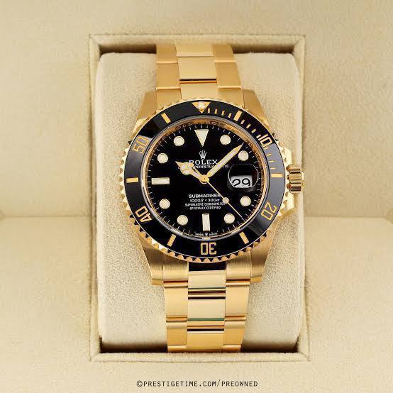 Rolex Submariner Automatic full gold black dial