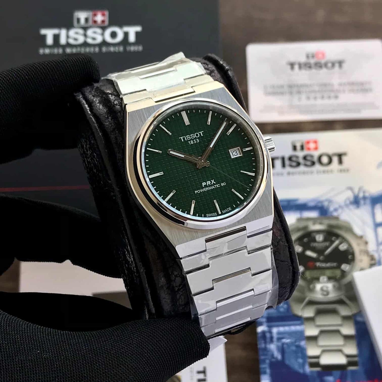 Tissot prx green dial