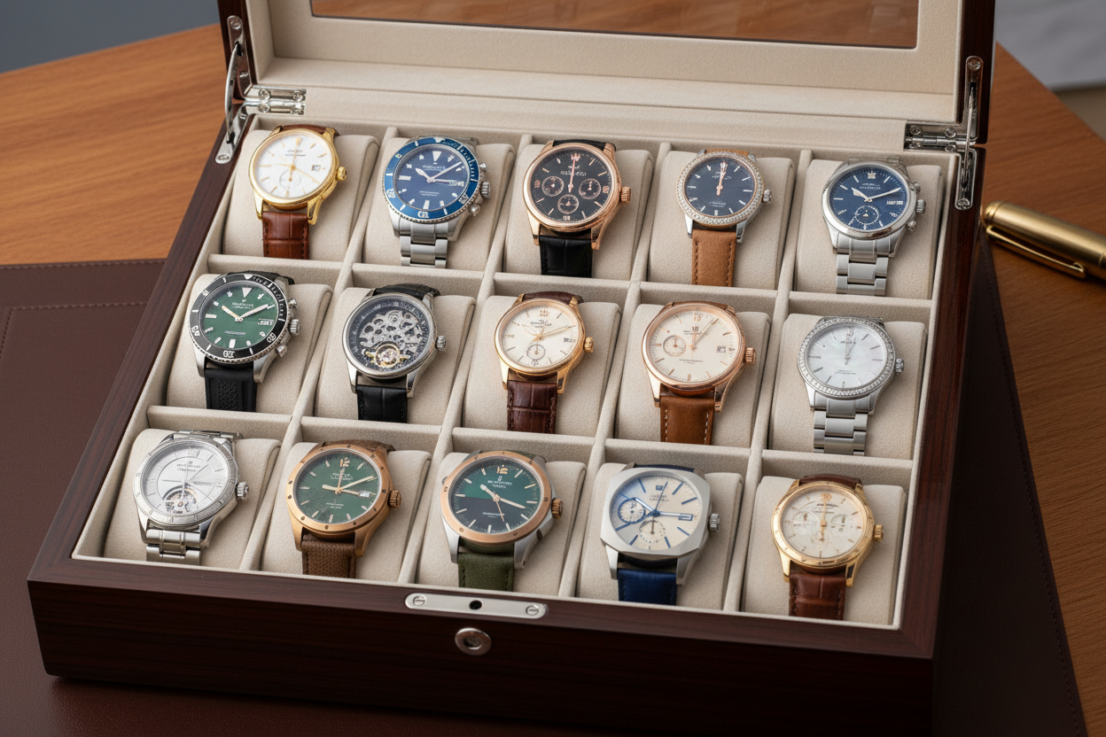 watch organizer image with 12 pieces watches